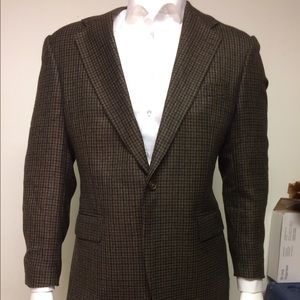 Ralph Lauren green and brown houndstooth Blazer